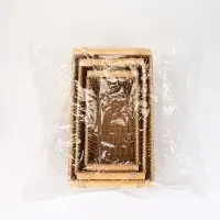 Набор корзин &laquo;Намибия&raquo; 3 шт.: 27&times;15&times;13, 32&times;19&times;15, 38&times;23&times;16 см, бумага, дерево, бежевые