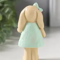 Сувенир полистоун "Зайка в платьице, с пасхальным яичком" 4,8х2,8х10 см