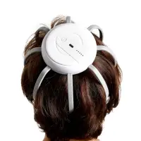 Массажер для головы LEM-32, электрический, мурашка, вибрационный, АКБ, белый