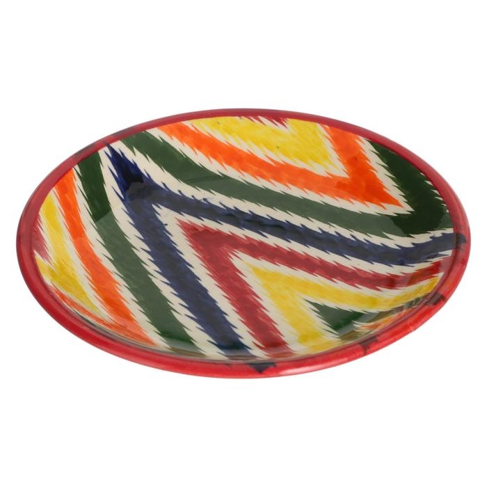 Тарелка Риштанская Керамика Тарелка Риштанская Керамика "Атлас", разноцветная, плоская, 15 см