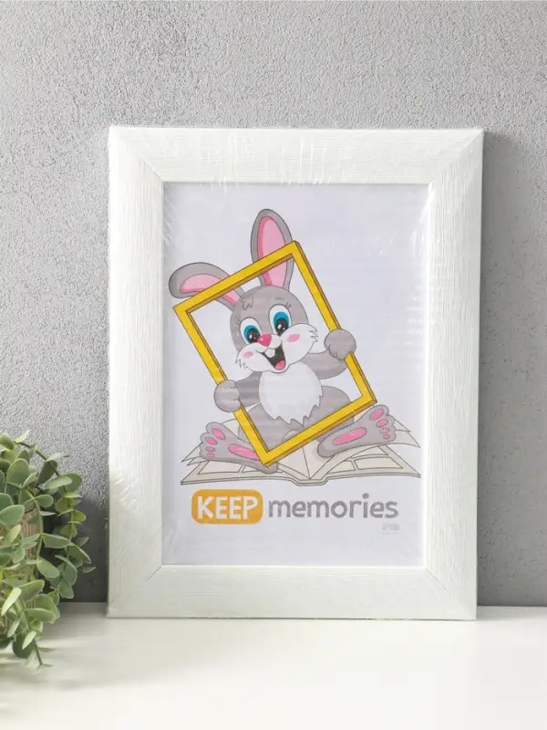 Фоторамка для фото 21&times;30 см Keep memories Luxe Elegance, с ножкой, пластик, белый, (пластиковый экран)