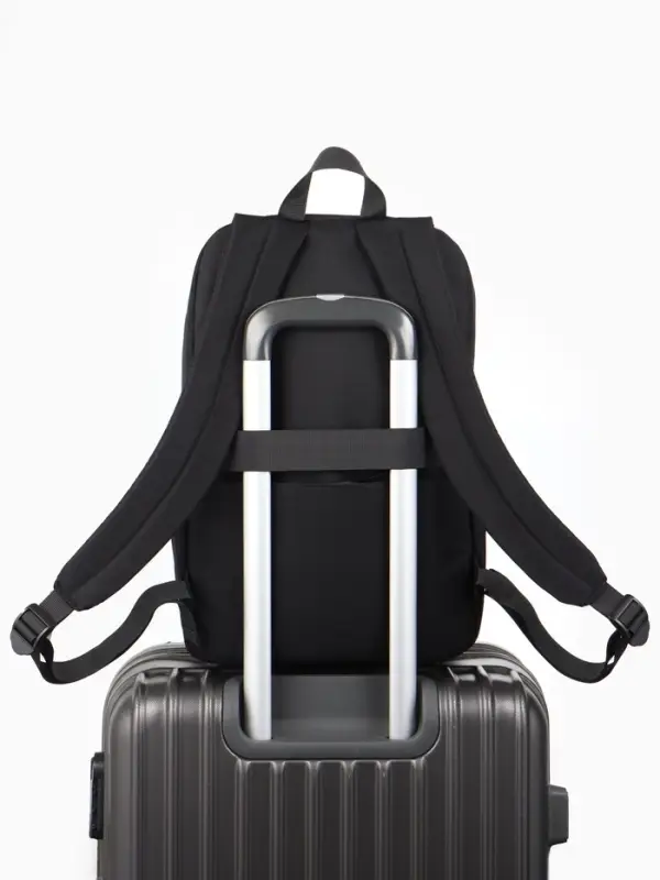 Рюкзак школьный, 1 отделение, 5 наружных карманов, однотонный, 28&times;9.5&times;42 см, чёрный