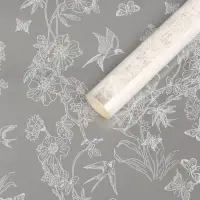 Пленка для цветов "Ласточки", белая, 0,6 х 9.3&plusmn;5% м, 40 мкм, 200 гр