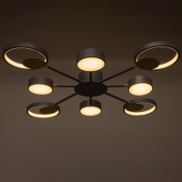 Люстра с ПДУ 2301/8GR LED 160Вт 3000-6000К серый 93х93х8 см BayerLux