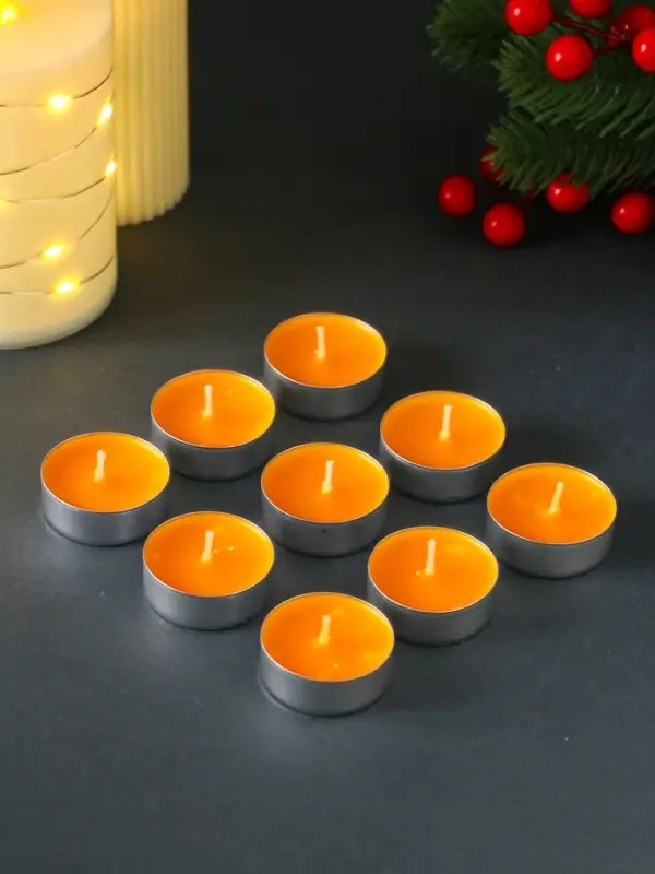 Набор чайных свечей ароматических "Апельсин в шоколаде" 9 штук