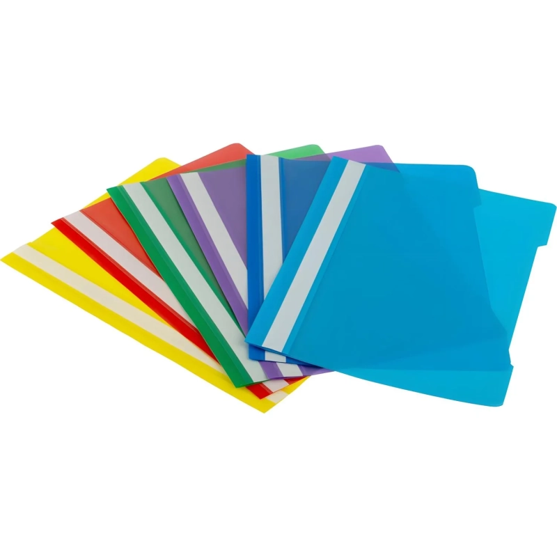 Скоросшиватель пластиковый A4 100/120, синий, 10шт/уп