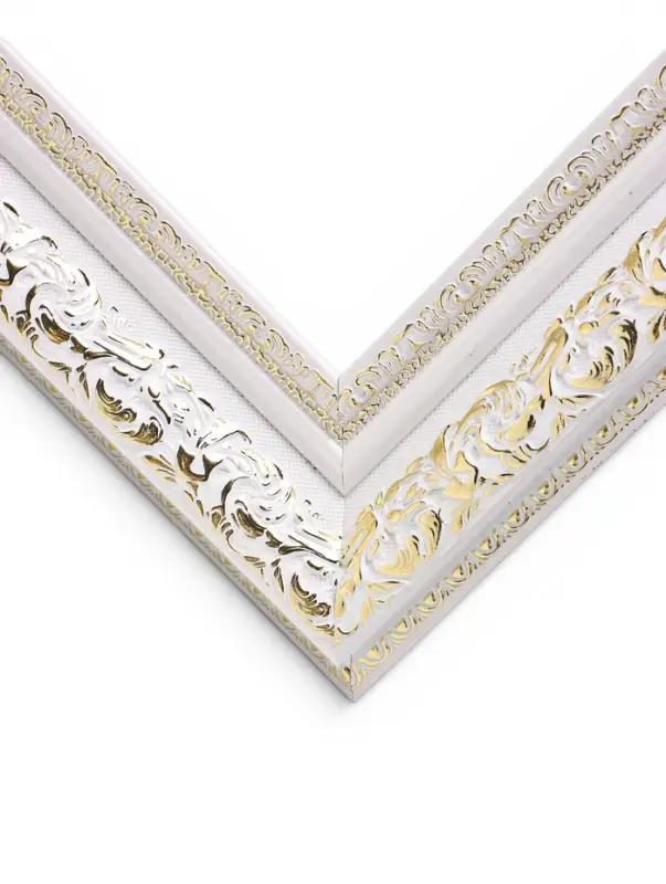 Рама для картин и зеркал Elegance de Lumi, 50&times;70 см, пластик, белая с золотом