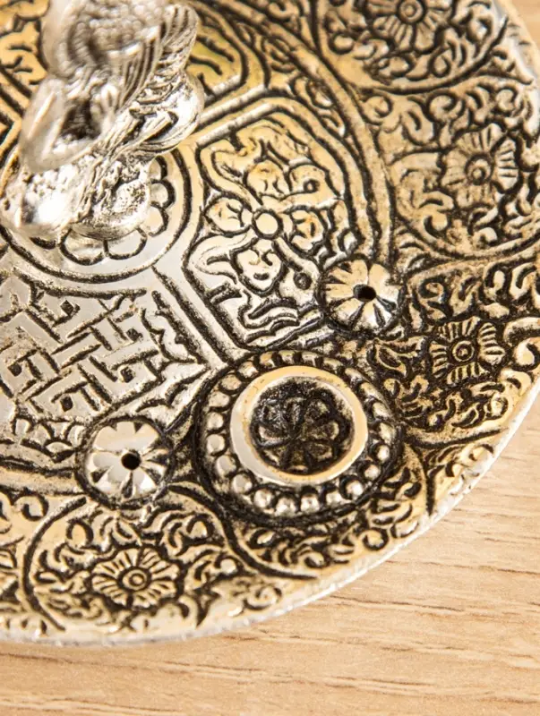 Подставка под благовония  Подставка под благовония "Будда в позе лотоса" алюминий 11х11х7 см