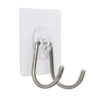 Крючки самоклеящиеся тм VETTA, двойные, 7х7х4,5см, ПВХ, металл, 2шт