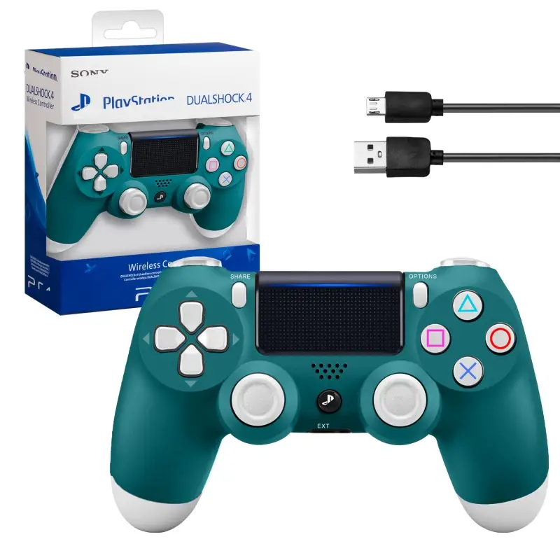 Джойстик PS4 DualShock беспроводной A темно-зеленый (logo)