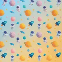 Бумага упаковочная двухсторонняя &laquo;Космос&raquo;, 50&times;70 см