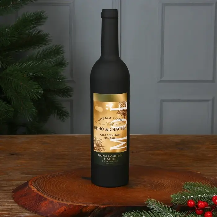 Подарочный набор для вина новогодний «Сказочная жизнь»: 5 предметов Подарочный набор для вина новогодний «Сказочная жизнь»: 5 предметов