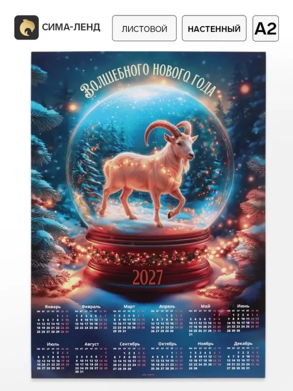 Календарь 2027, настенный, А2 &laquo;Мечта&raquo;