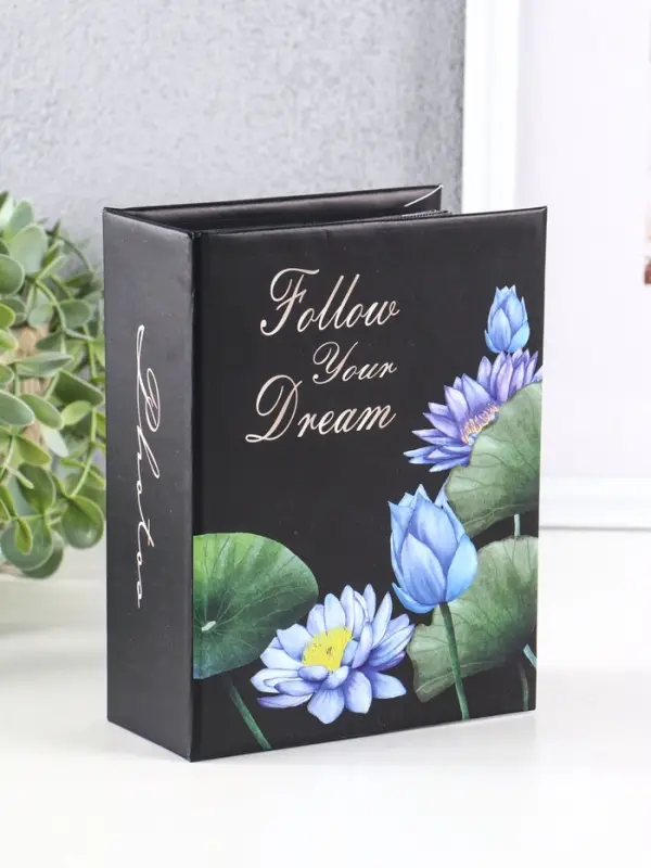 Фотоальбом "Цветы" 100ф 10X15см, ПП карм., черные страницы, черные страницы