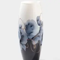 Ваза для цветов &laquo;Чёрно-белая роза&raquo;, d=7.5 см, 11&times;26 см, стекло