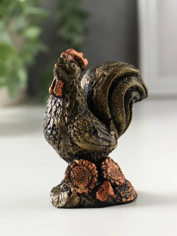 Фигура "Золотой петух" 9,7х8х5 см