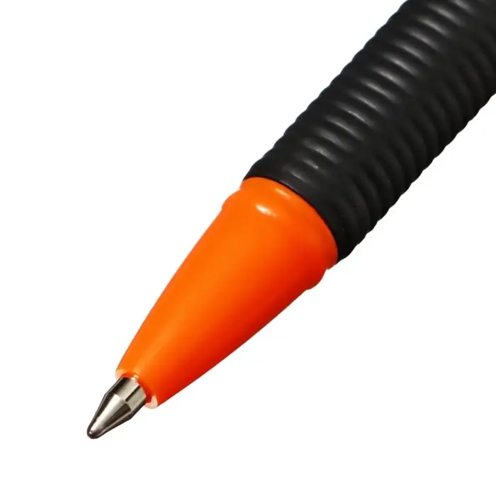 Ручка шариковая ErichKrause R-301 Orange Stick & Grip, узел 0.7 мм, чернила чёрные, резиновый держатель, длина линии письма 2000 метров