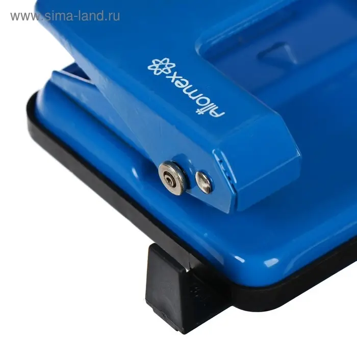 Дырокол металлический 20 листов, Attomex, форматная линейка, синий Дырокол металлический 20 листов, Attomex, форматная линейка, синий