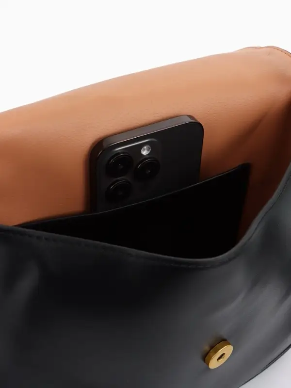 Сумка женская мессенджер TEXTURA на магните, с косметичкой, 28&times;4&times;20 см, чёрная