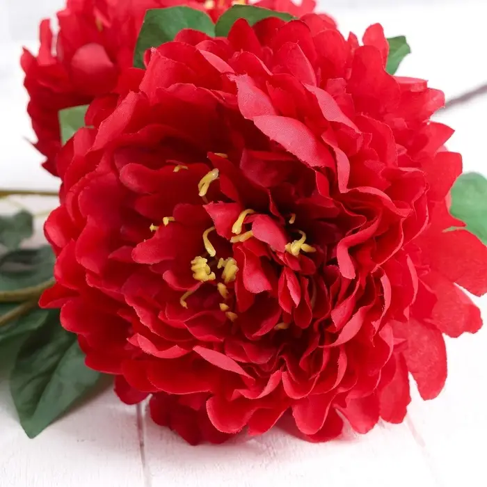 Цветы искусственные &laquo;Пион кустовой&raquo;, 5 бутонов, 15&times;110 см, красные