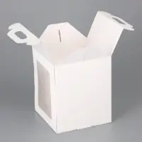 Коробка подарочная пасхальная с окном, белая, 15×15×18 см Коробка подарочная пасхальная с окном, белая, 15×15×18 см