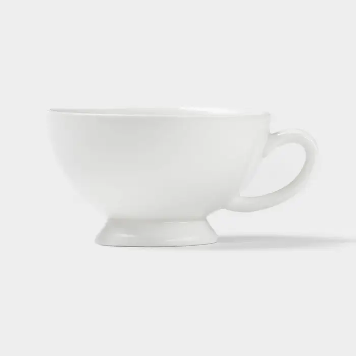 Чайная пара Magistro &laquo;Бланш&raquo;, чашка 250 мл, блюдце d=15.5 см, фарфор, белая