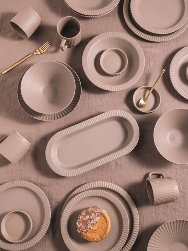 Тарелки Magistro Jarwah Lausanne, 550 мл, 21.3&times;4 см, глубокие, набор 2 шт., фарфор, бежевые