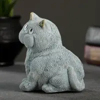 Фигурка гипс &laquo;Кот сидит&raquo;, серо-голубой, 10&times;9&times;11 см