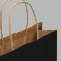 Пакет под бутылку бумажный &laquo;Черный&raquo;, 15&times;39&times;8 см, 80 г/м&sup2;