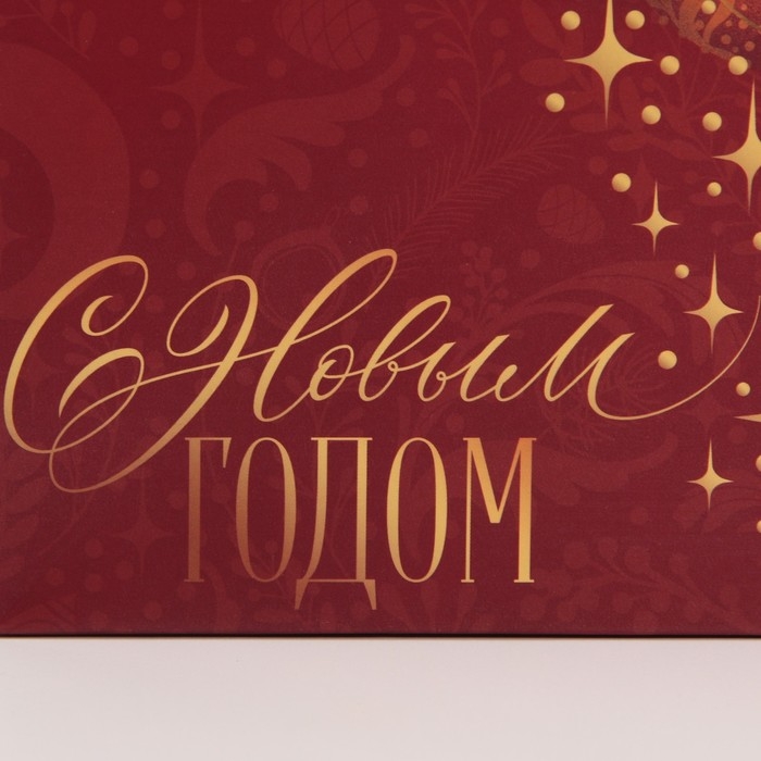 Пакет-коробка «Золото», 23 х 18 х 11 см, Новый год Пакет-коробка «Золото», 23 х 18 х 11 см, Новый год