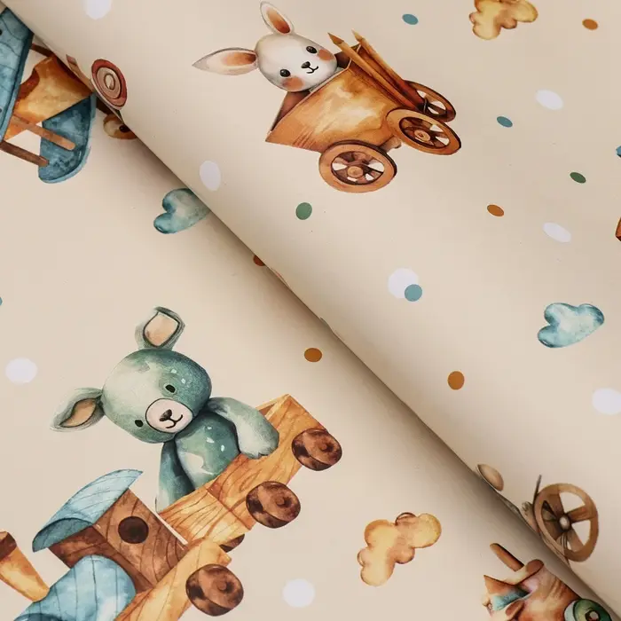 Бумага упаковочная глянцевая &laquo;Детские игрушки&raquo;, 100&times;70 см