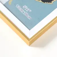 Фоторамка пластик 13х18 см "Современная классика" золото и белый 19х13,8х1,5 см