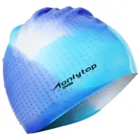 Шапочка для плавания взрослая ONLYTOP, силиконовая, обхват 54-60 см, МИКС