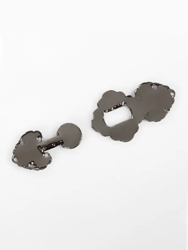 Декоративная застёжка, 6.3&times;2.8 см, цвет чёрный