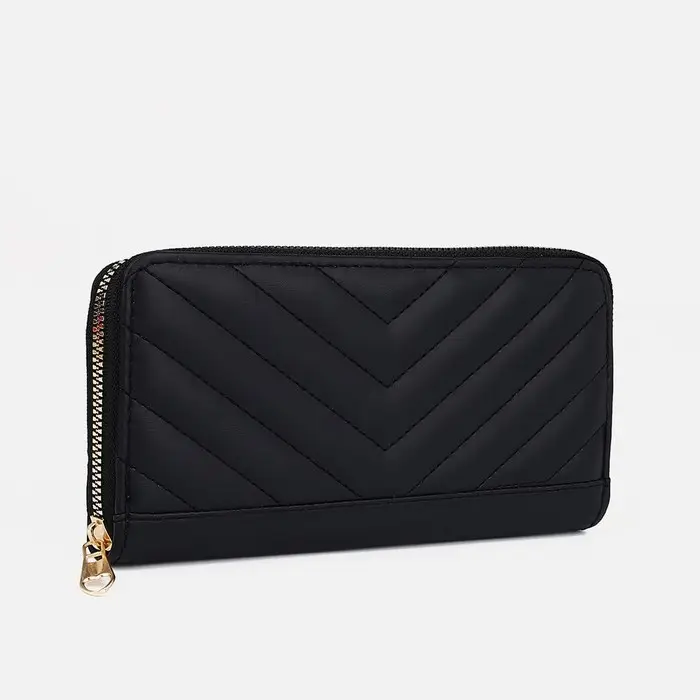 Кошелёк на молнии, цвет чёрный Кошелёк на молнии, цвет чёрный