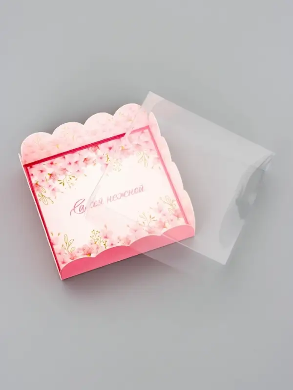 Коробка для печенья, «Самой нежной», 9×9×3 см Коробка для печенья, «Самой нежной», 9×9×3 см