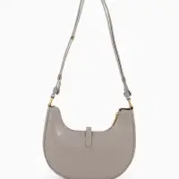 Сумка женская багет TEXTURA на молнии, 24&times;6&times;14 см, серая