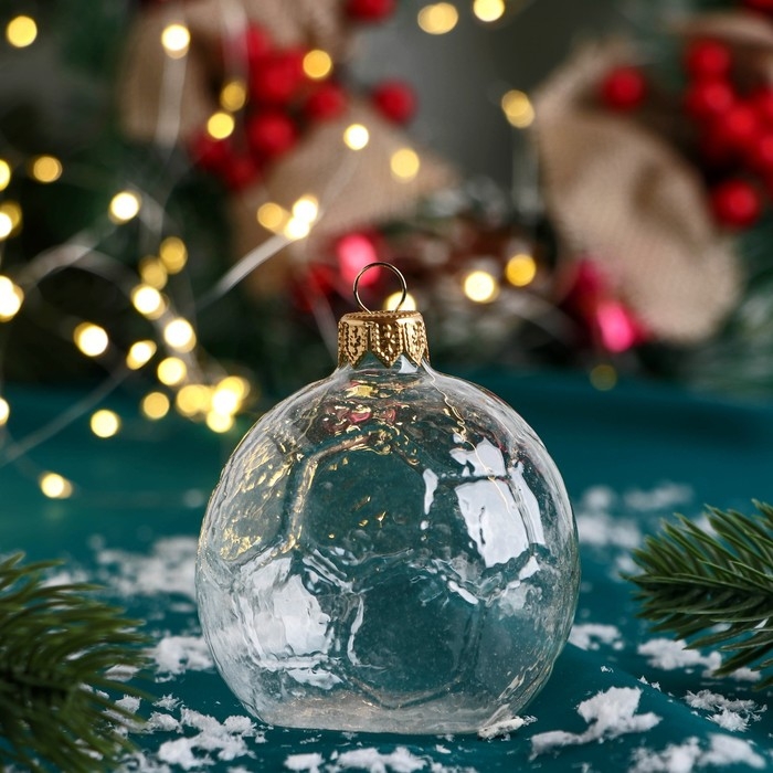 Ёлочная игрушка Ёлочная игрушка "Марадонна" 7 см, прозрачная