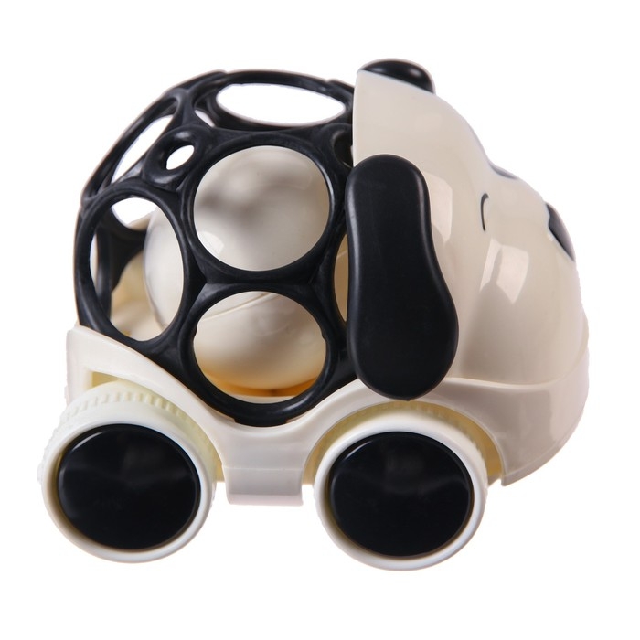 Машинка - погремушка «Собачка», с эластичными элементами, Крошка Я Машинка - погремушка «Собачка», с эластичными элементами, Крошка Я