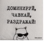 Салфетки бумажные однослойные "Доминируй,чавкай,раздражай", 24х24 см, набор 20 шт.