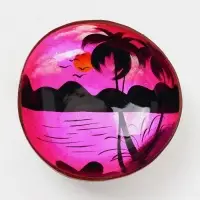 Чаша &laquo;Закат&raquo;, 14&times;14&times;6 см, кокос