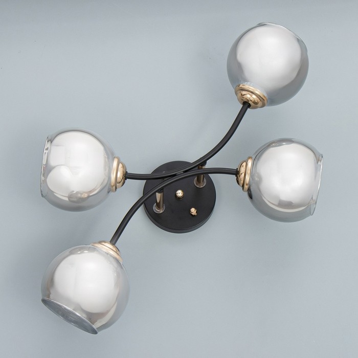 Люстра Люстра "Брианна" 4хЕ27 40Вт чёрно-золотой 56х40х27 см BayerLux