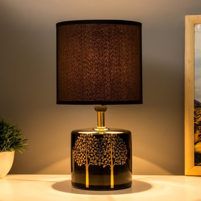 Настольная лампа Настольная лампа "Дуо арбор" E14 40Вт черный 15х15х28 см RISALUX