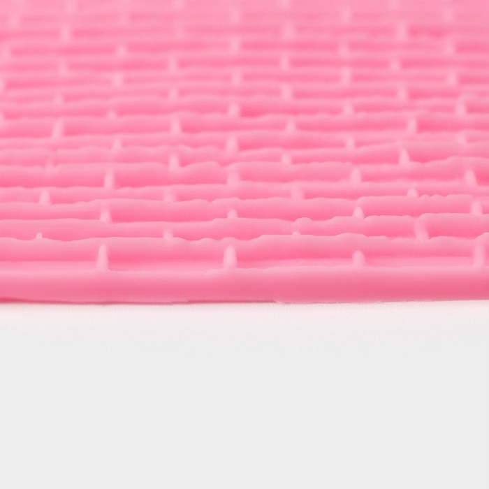 Молд Доляна «Кирпичная стена», силикон, 10×10 см, цвет розовый Молд Доляна «Кирпичная стена», силикон, 10×10 см, цвет розовый