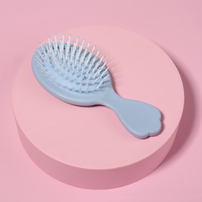 Расчёска - мини массажная, 14,5 × 6 см, цвет голубой Расчёска - мини массажная, 14,5 × 6 см, цвет голубой