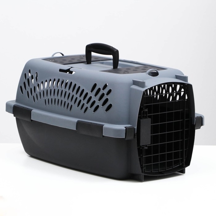 Переноска для животных с металлической дверью, 49 х 32 х 27, Серая Переноска для животных с металлической дверью, 49 х 32 х 27, Серая