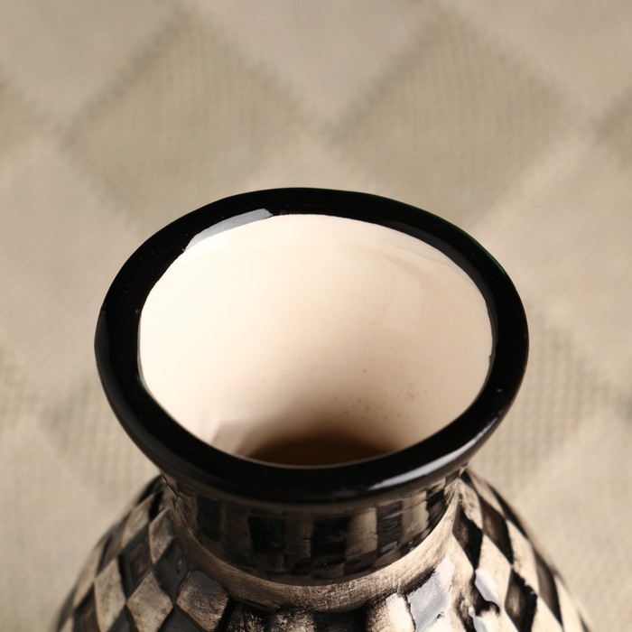 Кашпо - ваза  Кашпо - ваза "Чесс" 16х10см, черная