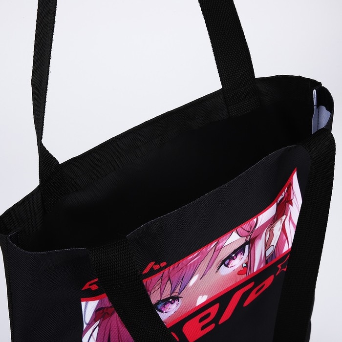 Шопер шопер «Аниме глаза», 35х0.5х40, отдел без молнии, без подклада, чёрный Шопер шопер «Аниме глаза», 35х0.5х40, отдел без молнии, без подклада, чёрный