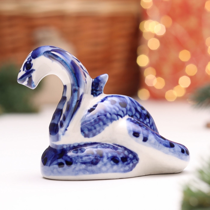 Сувенир Сувенир "Змея", №19, гжель, 12 см