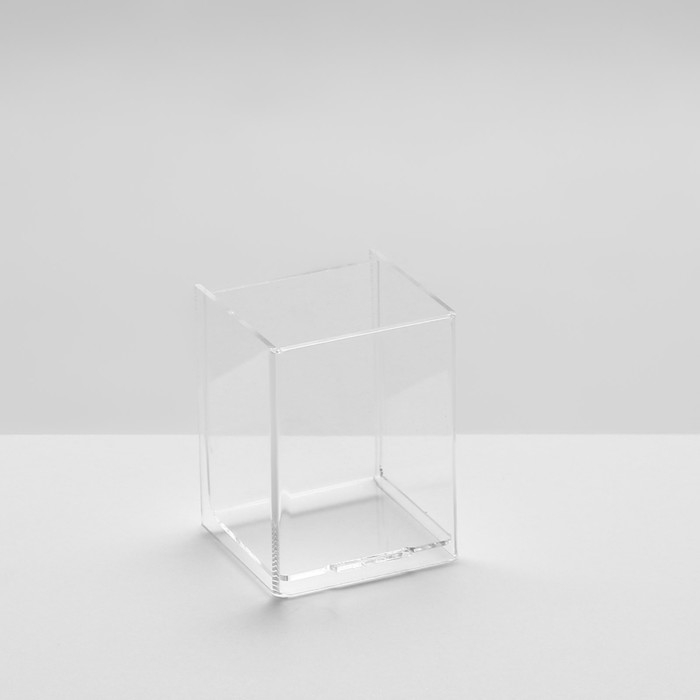 Подставка для карандашей 1 ячейка, 5×7×5 см, оргстекло 1,8 мм, В ЗАЩИТНОЙ ПЛЁНКЕ Подставка для карандашей 1 ячейка, 5×7×5 см, оргстекло 1,8 мм, В ЗАЩИТНОЙ ПЛЁНКЕ